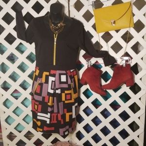 Musol Ladies Dress with geometric design Medium